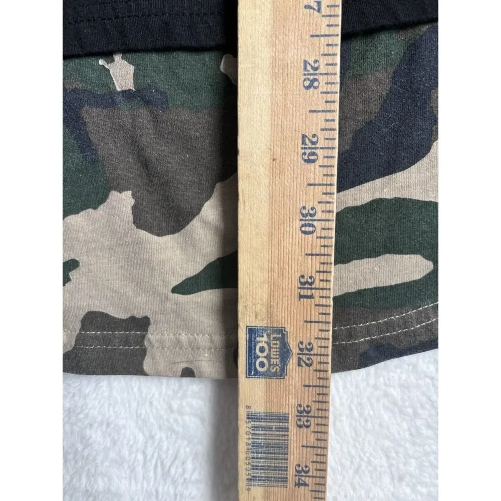 Guess Black Short‎ Sleeve Camouflaged Shirt Men's Medium * - Picture 7 of 7